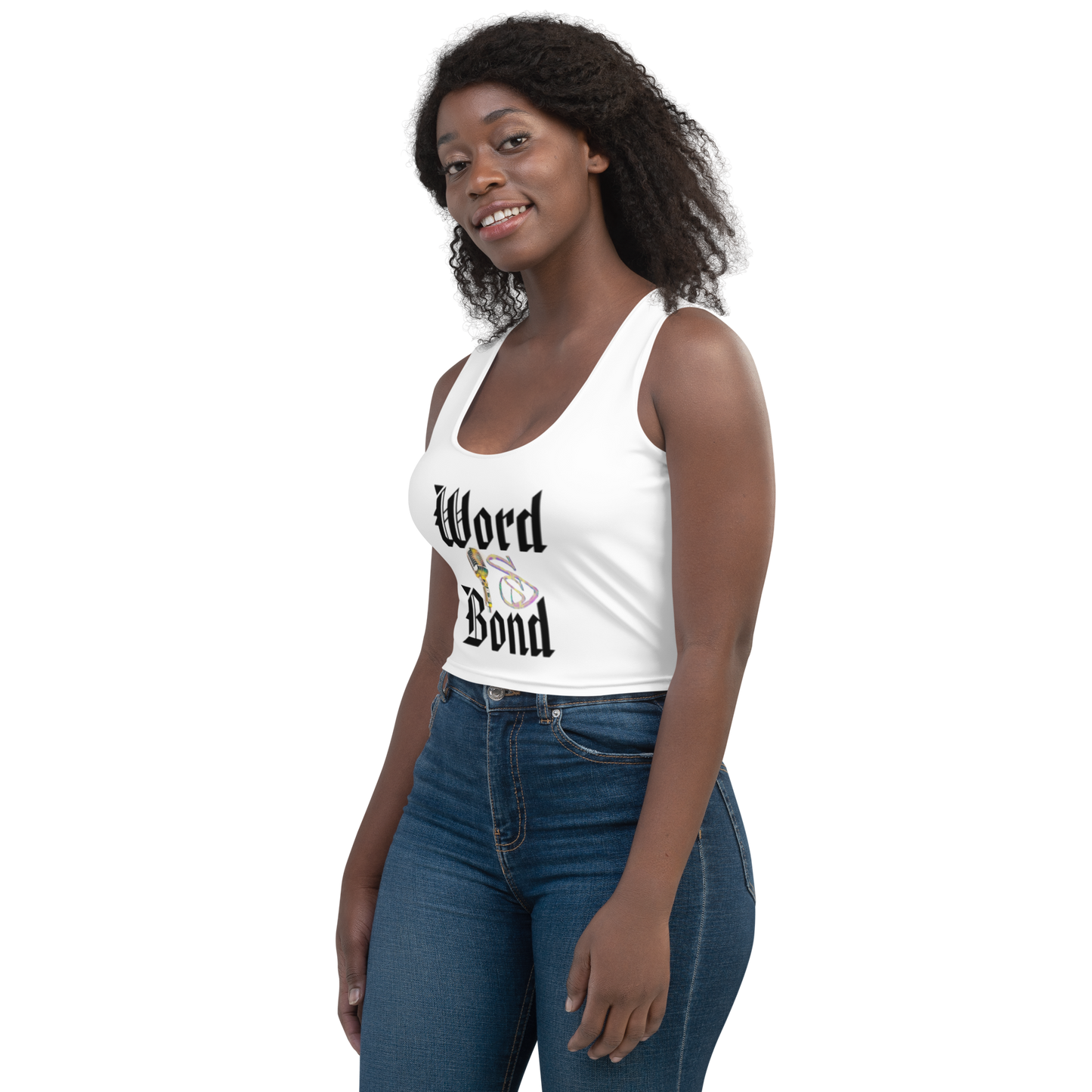 Word Is Bond Crop Top