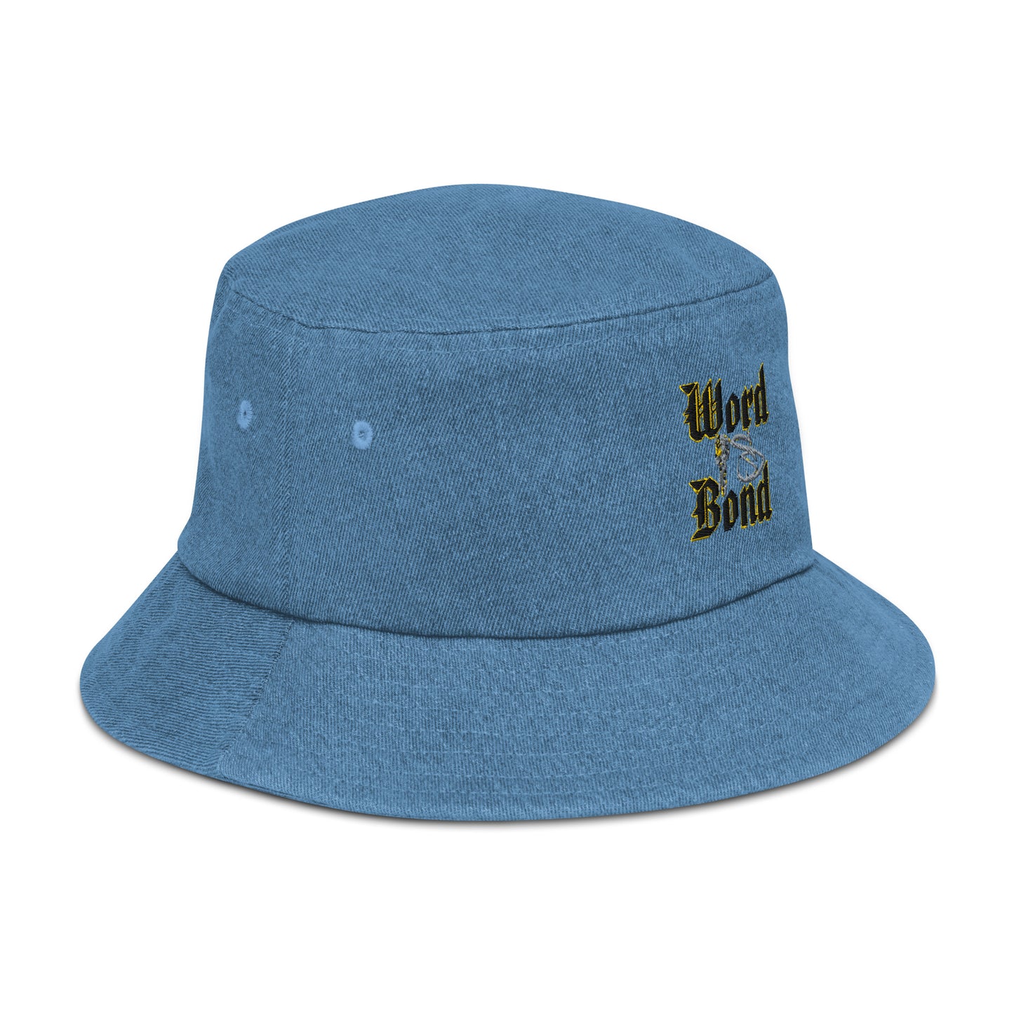 Word Is Bond Signature Stylez Denim bucket hat 2