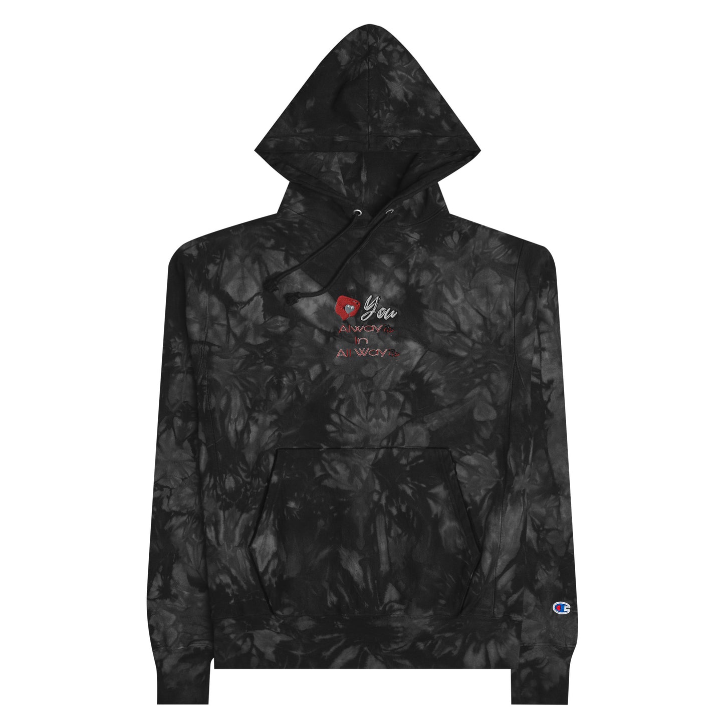 Signature Stylez Champion "Love You Always" tie-dye hoodie